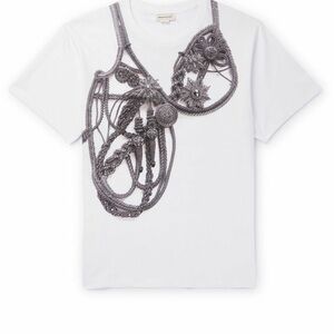 Alexander McQueen - Slim-Fit Printed Cotton-Jersey T-Shirt - White